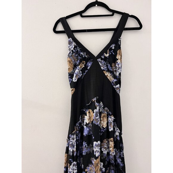 Anthropologie Womens Floral Asymmetrical Maxi Dress Boho, cottagecore grandmacor - Picture 4 of 13